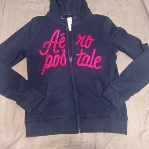 Aeropostale Navy Jacket with Pink Accents